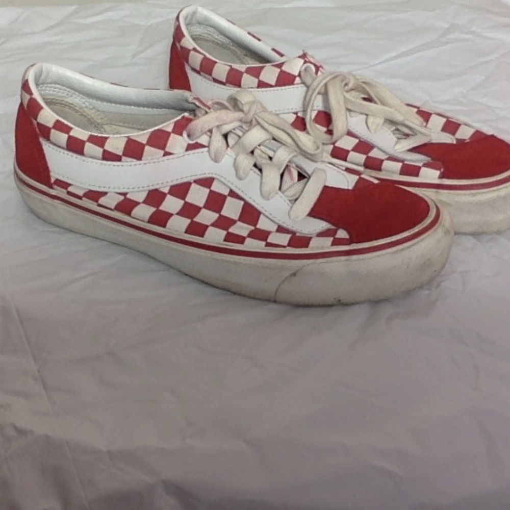 Red checkered vans